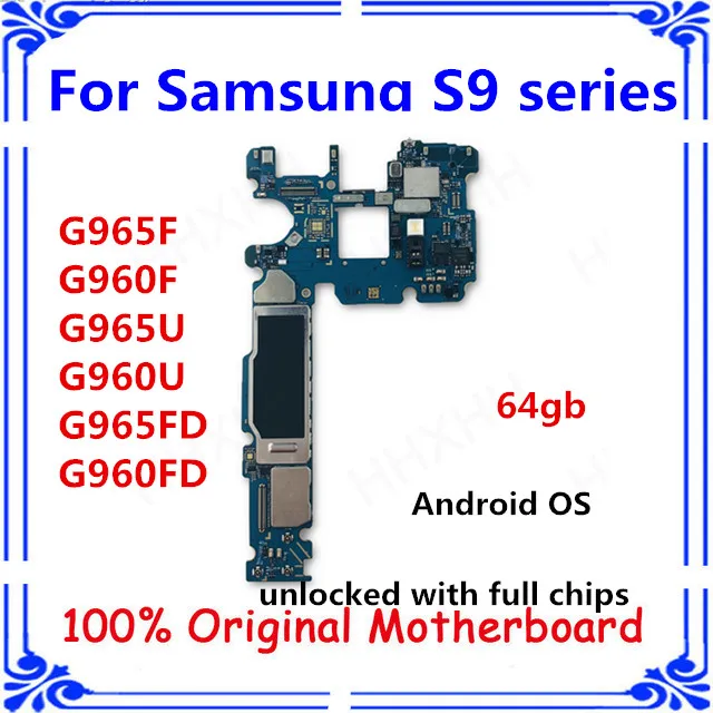For samsung S9 G965F G960F G965U G960U G965FD G960FD motherboard 64GB Unlocked Android OS with chip panel tested S9 motherboard
For samsung S9 G965F G960F G965U G960U G965FD G960FD motherboard 64GB Unlocked Android OS with chip panel tested S9 motherboard