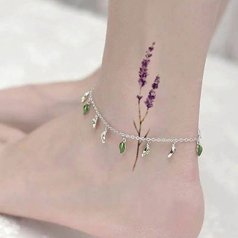 Temporary Tattoo Stickers Waterproof Sexy Lavender Flowers Leaves Tatoo Water Transfer Fake Tattoo Lasting 2 - 5 Days
Temporary Tattoo Stickers Waterproof Sexy Lavender Flowers Leaves Tatoo Water Transfer Fake Tattoo Lasting 2 - 5 Days