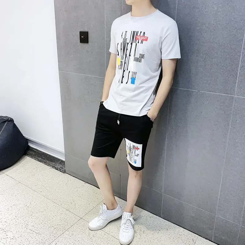 Summer Men Two Piece Shorts Set Casual Short Sleeve Mens Sportswear Tracksuit Fashion Printed Sweatshirt Short Pants Suit Male
Summer Men Two Piece Shorts Set Casual Short Sleeve Mens Sportswear Tracksuit Fashion Printed Sweatshirt Short Pants Suit Male