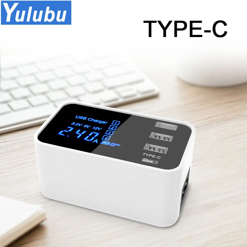 Quick Charge 3.0 Smart USB Type C Charger Station Led Display Fast Charging Power Adapter Desktop Strip Mobile Phone USB Charger
Quick Charge 3.0 Smart USB Type C Charger Station Led Display Fast Charging Power Adapter Desktop Strip Mobile Phone USB Charger