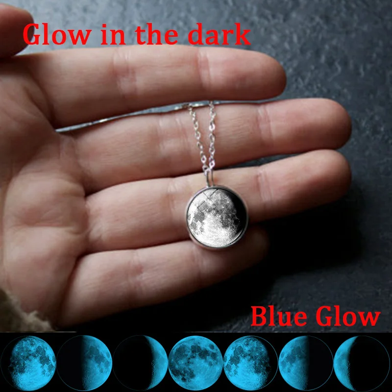 Glow In The Dark Moon Pendant Necklace Galaxy Moon Glass Cabochon Blue Glow Jewelry Silver Chain Necklace Women Love Gift
Glow In The Dark Moon Pendant Necklace Galaxy Moon Glass Cabochon Blue Glow Jewelry Silver Chain Necklace Women Love Gift