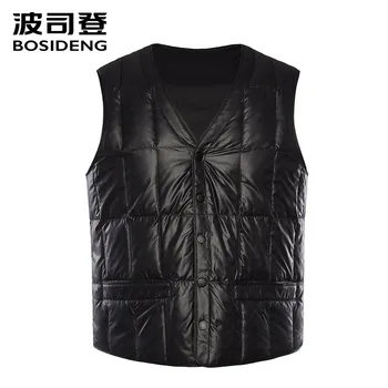BOSIDENG new down vest for men down waistcoat snap fastener pockets high quality Rectangle plus size B80130003
BOSIDENG new down vest for men down waistcoat snap fastener pockets high quality Rectangle plus size B80130003
