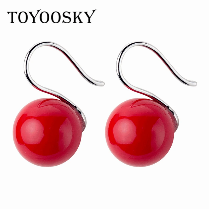 Fashion Women 925 Sterling Silver Red 12MM Shell Simulated Pearl Ball Earrings for Women Girls Christmas Holiday Gift Jewelry
Fashion Women 925 Sterling Silver Red 12MM Shell Simulated Pearl Ball Earrings for Women Girls Christmas Holiday Gift Jewelry