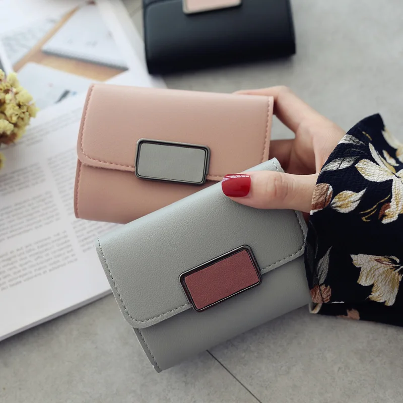 womens wallets and purses stitching contrast color retro tri-fold trend short small wallet square ring decoration student purse
womens wallets and purses stitching contrast color retro tri-fold trend short small wallet square ring decoration student purse