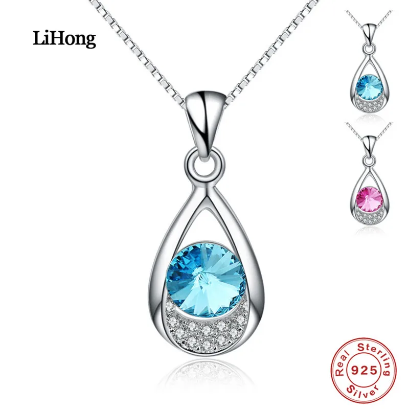 100%925 Silver Necklace AAA Zircon Crystal Water Drop Pendant Silver Necklace Woman Charm Jewelry Gift
100%925 Silver Necklace AAA Zircon Crystal Water Drop Pendant Silver Necklace Woman Charm Jewelry Gift