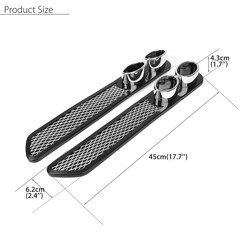 1Pair Car Auto Styling Fake Decorative Vent Grid Exhaust Muffler Pipe Adhesive Tape Universal
1Pair Car Auto Styling Fake Decorative Vent Grid Exhaust Muffler Pipe Adhesive Tape Universal