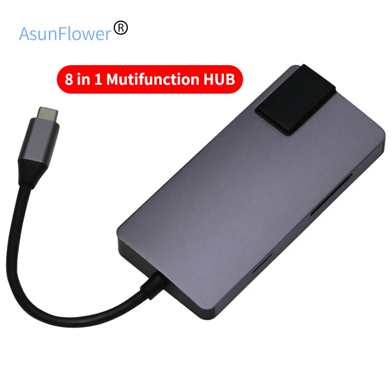 USB C Docking Station Type C To HDMI RJ45 USB 3.0 HUB For MacBook Air/Pro/2018 For Huawei Xiomi Samsung Laptop TF SD Card Reader
USB C Docking Station Type C To HDMI RJ45 USB 3.0 HUB For MacBook Air/Pro/2018 For Huawei Xiomi Samsung Laptop TF SD Card Reader