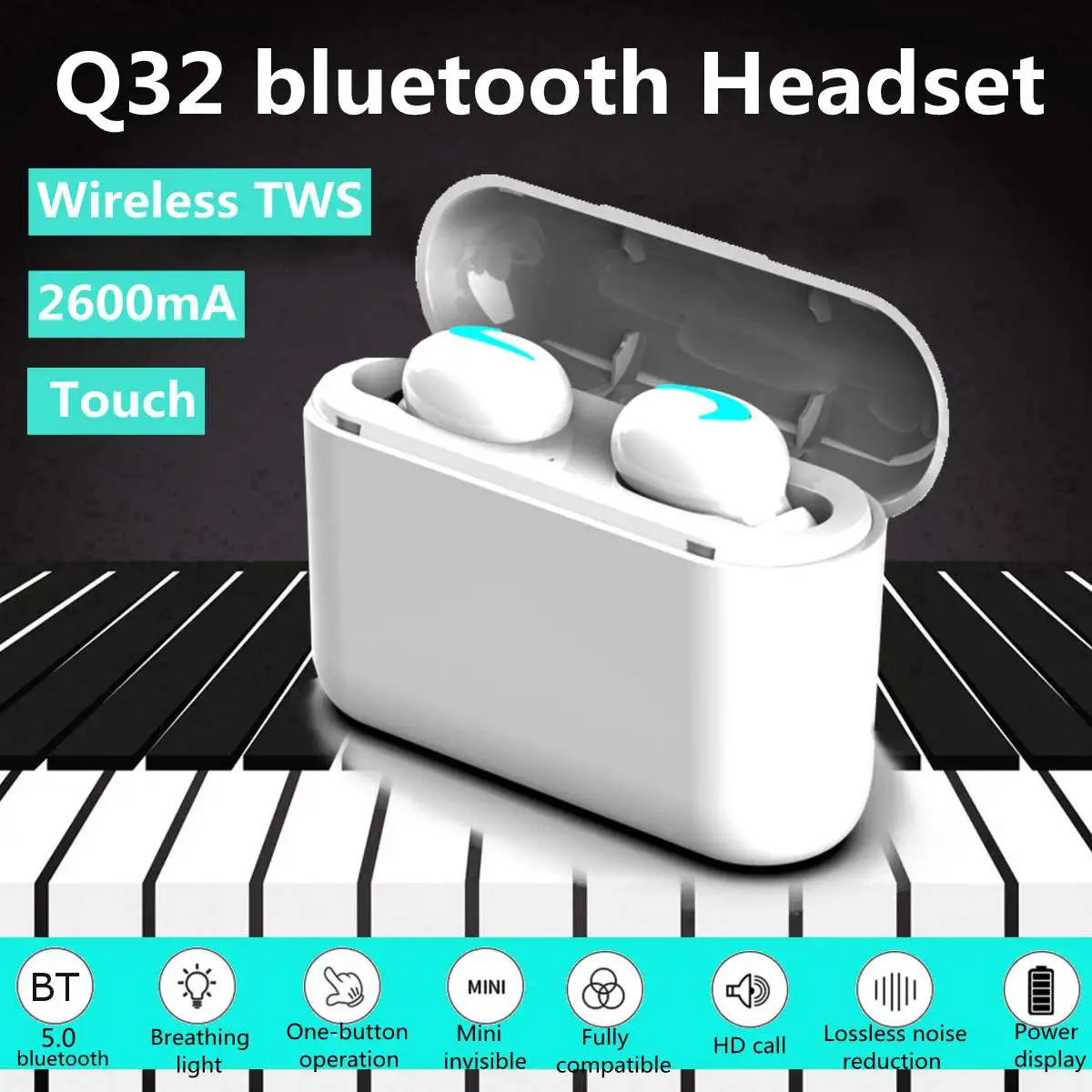 LEORY bluetooth 5.0 Wireless True Earphone TWS Sport Earbuds 10M Connection Stereo Earphone with 2600mA Powerbank
LEORY bluetooth 5.0 Wireless True Earphone TWS Sport Earbuds 10M Connection Stereo Earphone with 2600mA Powerbank
