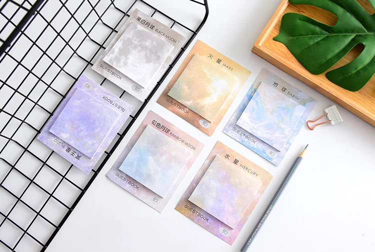 Creative planet series Memo Pad Sticky Notes Planner Stickers sticky Bookmark office School Supplies papelaria
Creative planet series Memo Pad Sticky Notes Planner Stickers sticky Bookmark office School Supplies papelaria