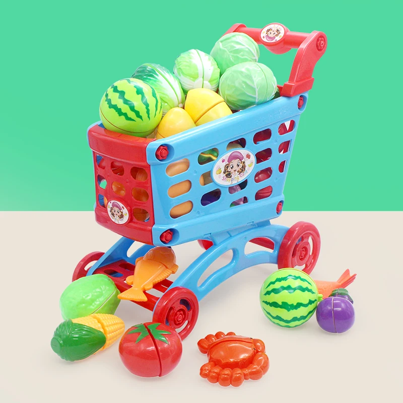 Shopping cart children play house toy trolley baby vegetable fruit supermarket toy boy girl puzzle
Shopping cart children play house toy trolley baby vegetable fruit supermarket toy boy girl puzzle