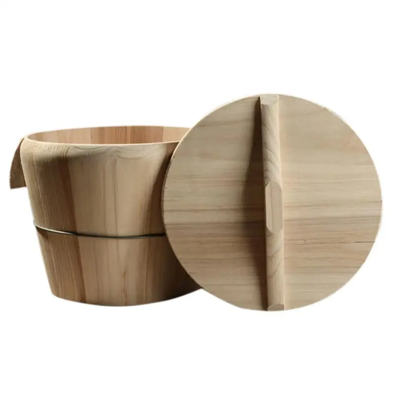 Natural Wooden Kitchen Tool Portable Lid Steaming Rice Bucket Steamed Rice Barrel Canteen Restaurant Steamer Fir Rice Bucket
Natural Wooden Kitchen Tool Portable Lid Steaming Rice Bucket Steamed Rice Barrel Canteen Restaurant Steamer Fir Rice Bucket