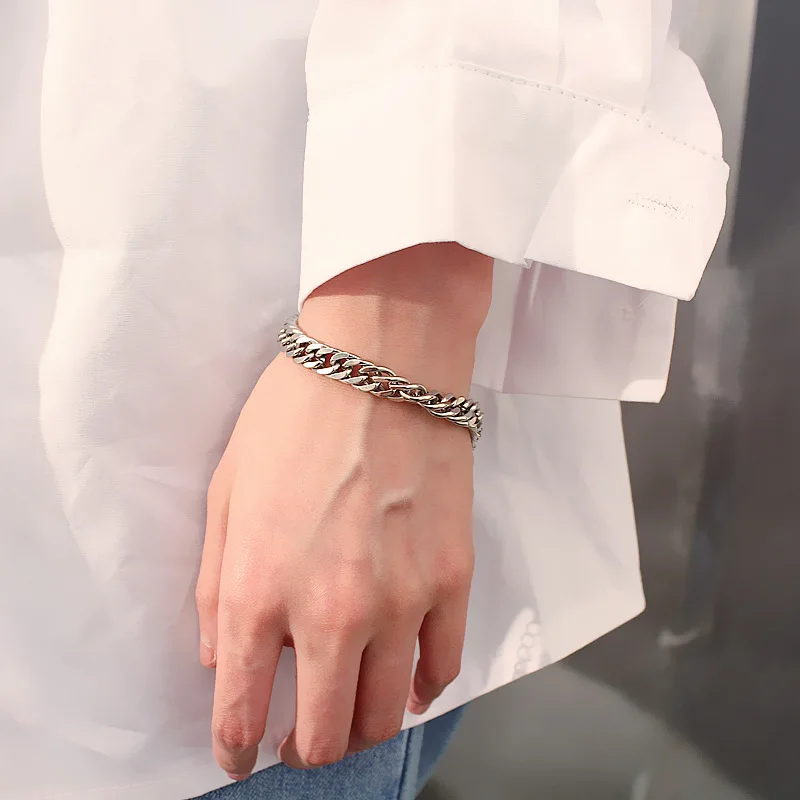 Mens Women Bracelet Chain Polished Stainless Steel Silver Chains Bracelets & Bangles Men Cuff Wristband Jewelry
Mens Women Bracelet Chain Polished Stainless Steel Silver Chains Bracelets & Bangles Men Cuff Wristband Jewelry