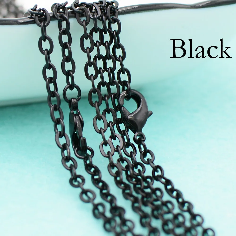 50 pcs - 18/24/30 Inch Black Chain necklace, Black Cable Chain, Black Rolo Chain Necklace, Black Necklace Chain 2mm / 3mm Thick
50 pcs - 18/24/30 Inch Black Chain necklace, Black Cable Chain, Black Rolo Chain Necklace, Black Necklace Chain 2mm / 3mm Thick