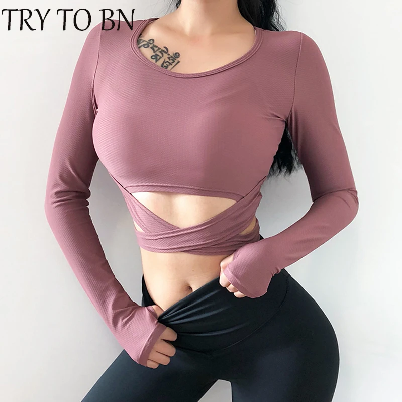 TRY TO BN Long Sleeve Shirt Women Fitness Quick drying Crop Top Elasticity Breathable T-shirts For Women
TRY TO BN Long Sleeve Shirt Women Fitness Quick drying Crop Top Elasticity Breathable T-shirts For Women