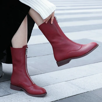 EshtonShero Shoes Woman Women Ankle Boots Square Low Heels Leather Round Toe Zipper Ladies Motorcycle Riding Boots Size 3-8
EshtonShero Shoes Woman Women Ankle Boots Square Low Heels Leather Round Toe Zipper Ladies Motorcycle Riding Boots Size 3-8