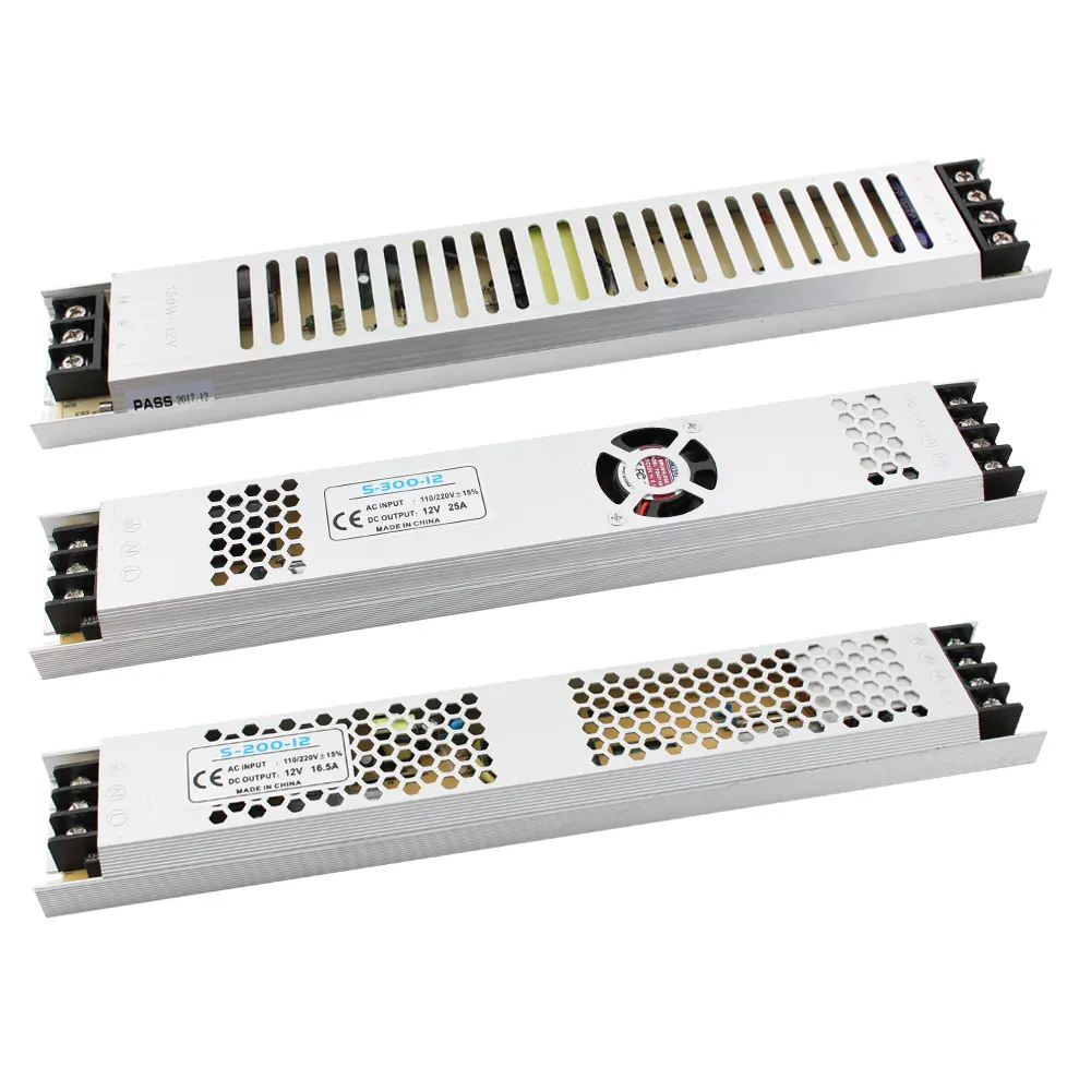 Ultra Thin LED AC Power Supply DC 12V Lighting Transformers DC12V 60W 100W 150W 200W 300W 220V DC Power Supply For LED Strips
Ultra Thin LED AC Power Supply DC 12V Lighting Transformers DC12V 60W 100W 150W 200W 300W 220V DC Power Supply For LED Strips