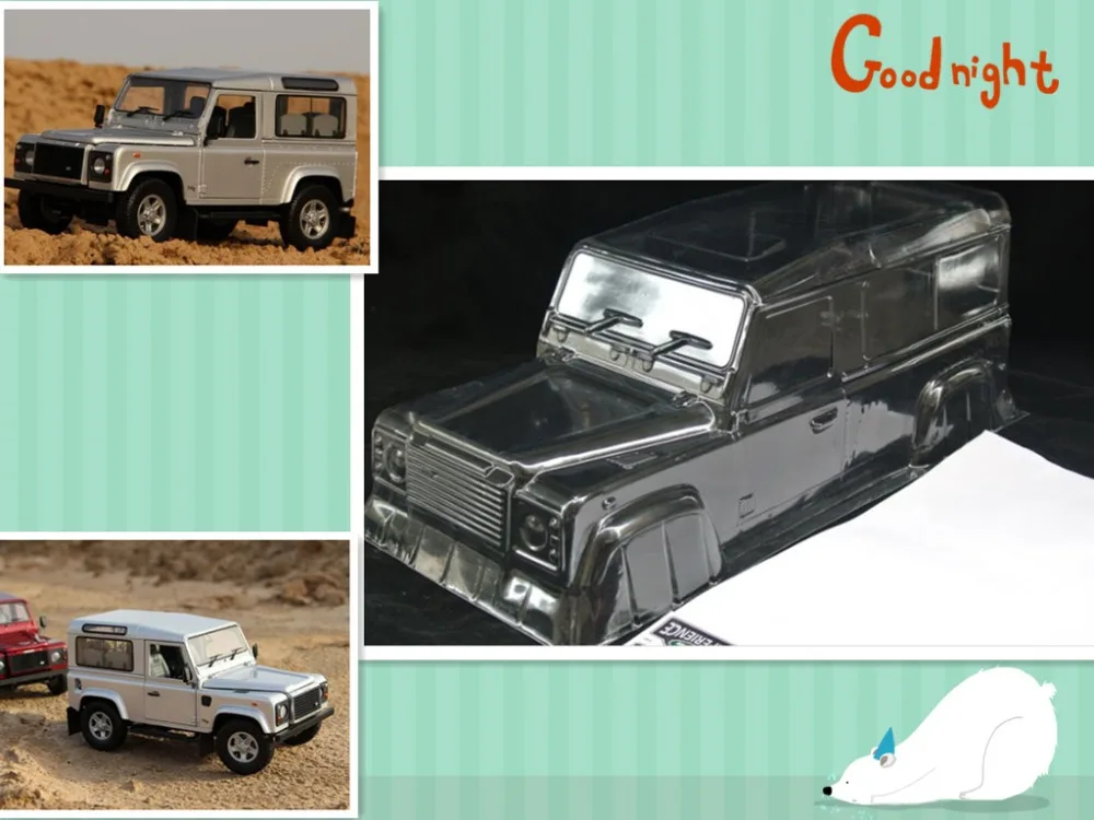 Радиоуправляемый Rock Cralwer Wrangler Jeep Clear Body 1/10 мм AXIAL SCX10 AX90027 AX90028 313 90035 LandRover D90 G2 CC01 rc8wd