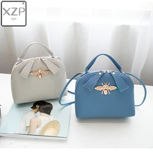 Xzp 2019 moda feminina bolsas de ombro saco de couro do plutônio bolsas de luxo sacos de abelha designer senhoras mensageiro sacos bolsa feminina(China)