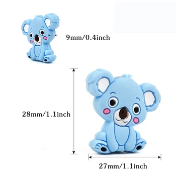 100PCS Koala Silicone Beads Baby Teether Bead Mini size Molar DIY Pacifier Chain Pendent Necklace Molar Nursing Shower Gift Cute
100PCS Koala Silicone Beads Baby Teether Bead Mini size Molar DIY Pacifier Chain Pendent Necklace Molar Nursing Shower Gift Cute