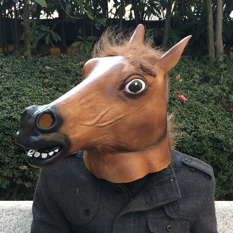 Horror Ball Mask Horse Head Mask Cosplay Halloween Party Show Toy Latex Horse Head Animal Head Cover
Horror Ball Mask Horse Head Mask Cosplay Halloween Party Show Toy Latex Horse Head Animal Head Cover