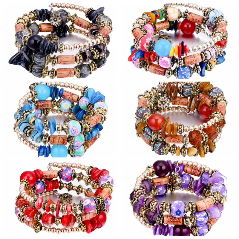 Fashion Multilayer Bohemian Beads Crystal Bracelet Vintage Charm Bracelets Women Ethnic Tibet Imitation Natural Stone Bangle
Fashion Multilayer Bohemian Beads Crystal Bracelet Vintage Charm Bracelets Women Ethnic Tibet Imitation Natural Stone Bangle
