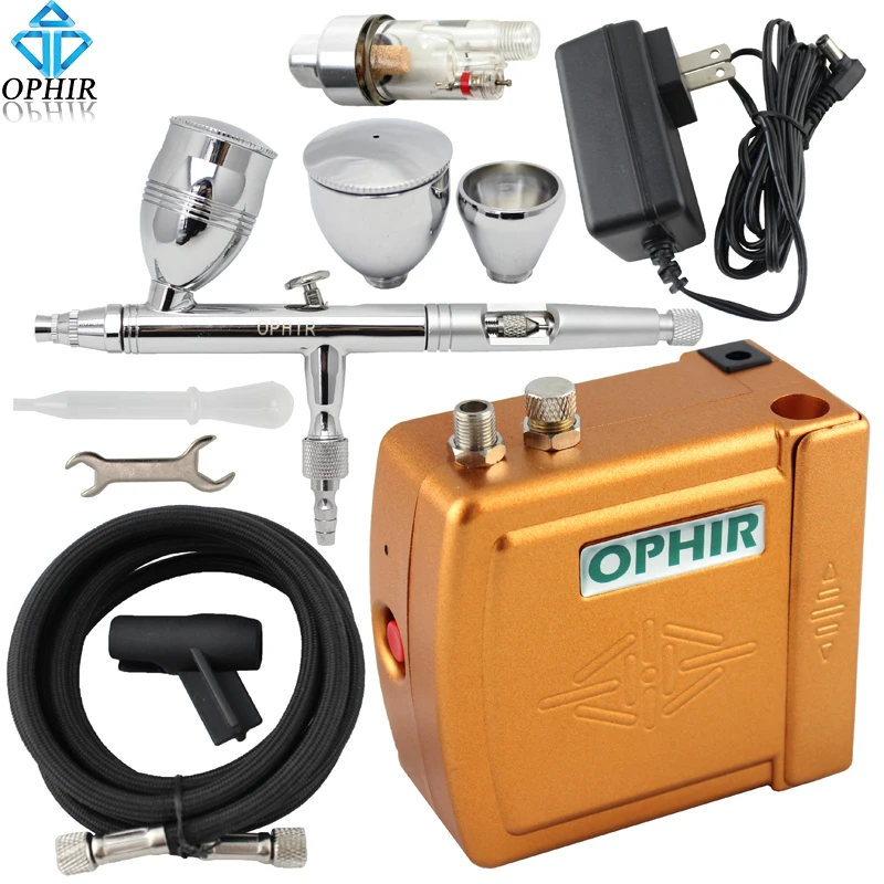 OPHIR PRO0.5mm Dual Action Airbrush Kit with Mini Air Compressor for Makeup/Nail Art/Cake Decorating Hobby _AC003G+AC006+AC011
OPHIR PRO0.5mm Dual Action Airbrush Kit with Mini Air Compressor for Makeup/Nail Art/Cake Decorating Hobby _AC003G+AC006+AC011