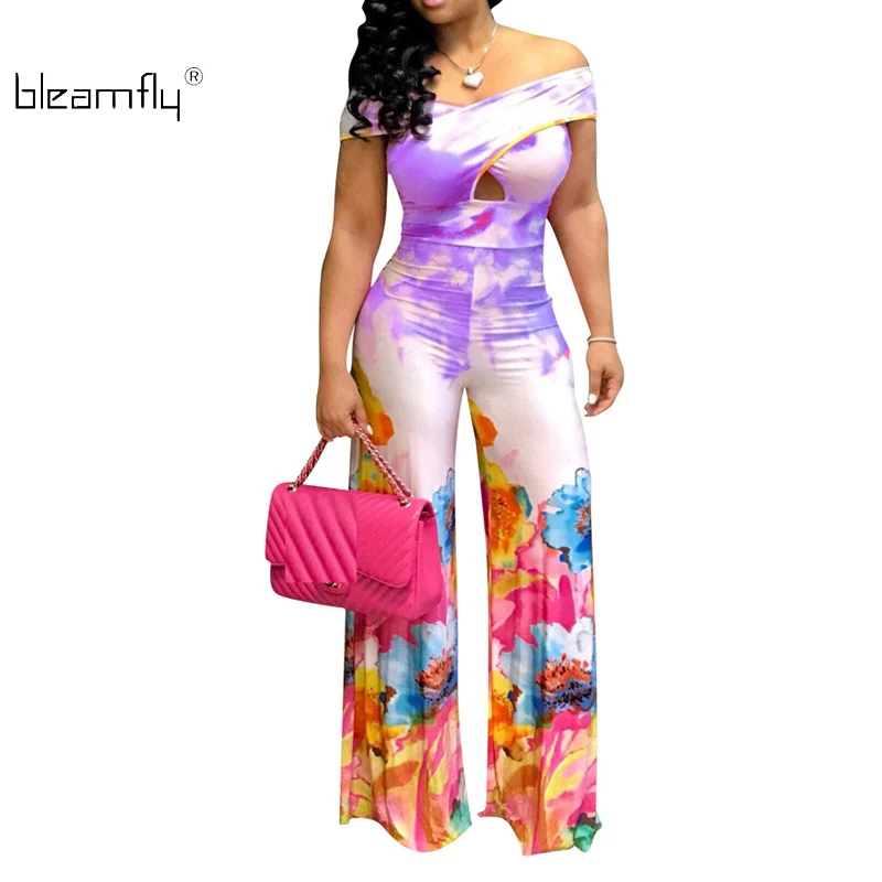 Summer Sexy Off The Shoulder Floral Print Jumpsuit Long Pants Women Elegant Boho Wide Leg Jumpsuits Rompers Female Overalls 2018
Summer Sexy Off The Shoulder Floral Print Jumpsuit Long Pants Women Elegant Boho Wide Leg Jumpsuits Rompers Female Overalls 2018