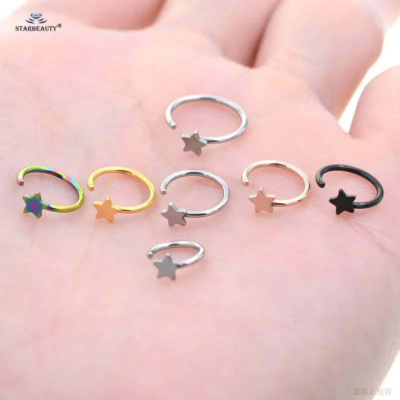 2 pcs/lot 1.0x6/8/10mm Star Fake Nose Ring Helix Tragus Piercing Daith Earring Fake Piercing Septum Nose Piercing Ear Jewelry
2 pcs/lot 1.0x6/8/10mm Star Fake Nose Ring Helix Tragus Piercing Daith Earring Fake Piercing Septum Nose Piercing Ear Jewelry
