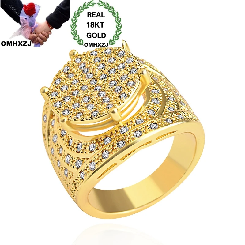 OMHXZJ Wholesale European Fashion Hot Woman Girl Party Birthday Wedding Gift Luxury Shiny Round AAA Zircon 18KT Gold Ring RR929
OMHXZJ Wholesale European Fashion Hot Woman Girl Party Birthday Wedding Gift Luxury Shiny Round AAA Zircon 18KT Gold Ring RR929