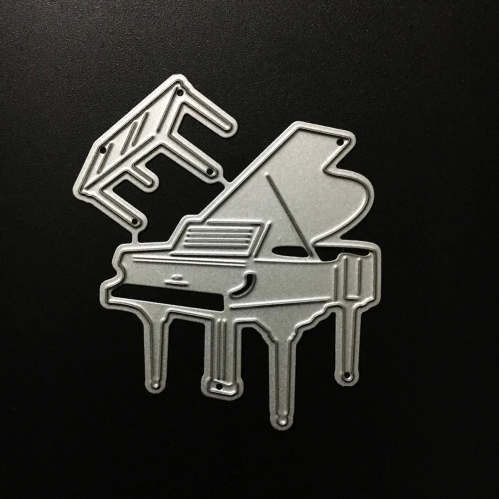 Image New Piano Set Stool bench Template Pattern DIY Metal Cutting Dies Stencil Scrapbook Embossing Album Paper Card Craft Decorative