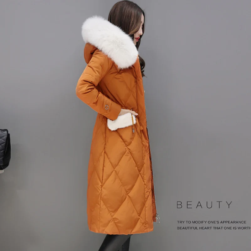 winter women outerwear slim sustans long hooded Parka | Женская одежда