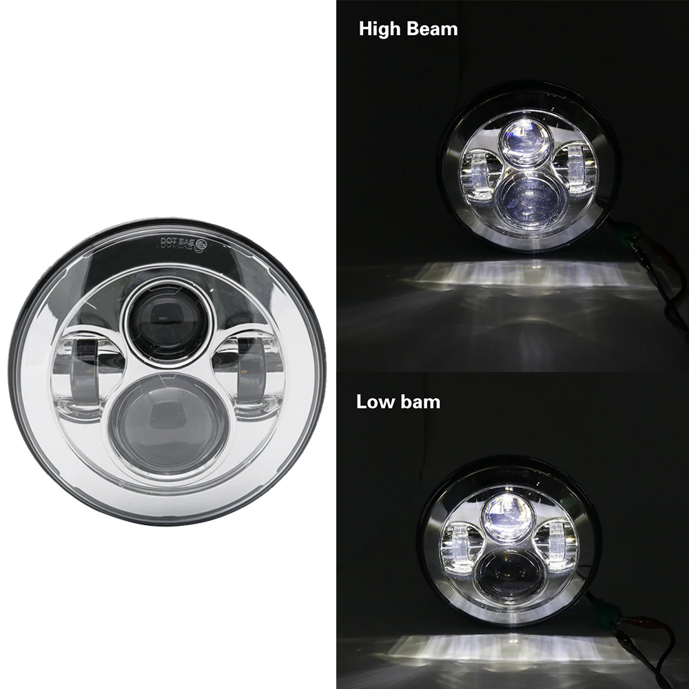 Chrome 7 Inch Motorcycle Headlight Headlamp 7" LED Headlight Motorcycle H4 Low/High Beam DRL For Harley Tri Glide Ultra Classic
Chrome 7 Inch Motorcycle Headlight Headlamp 7" LED Headlight Motorcycle H4 Low/High Beam DRL For Harley Tri Glide Ultra Classic