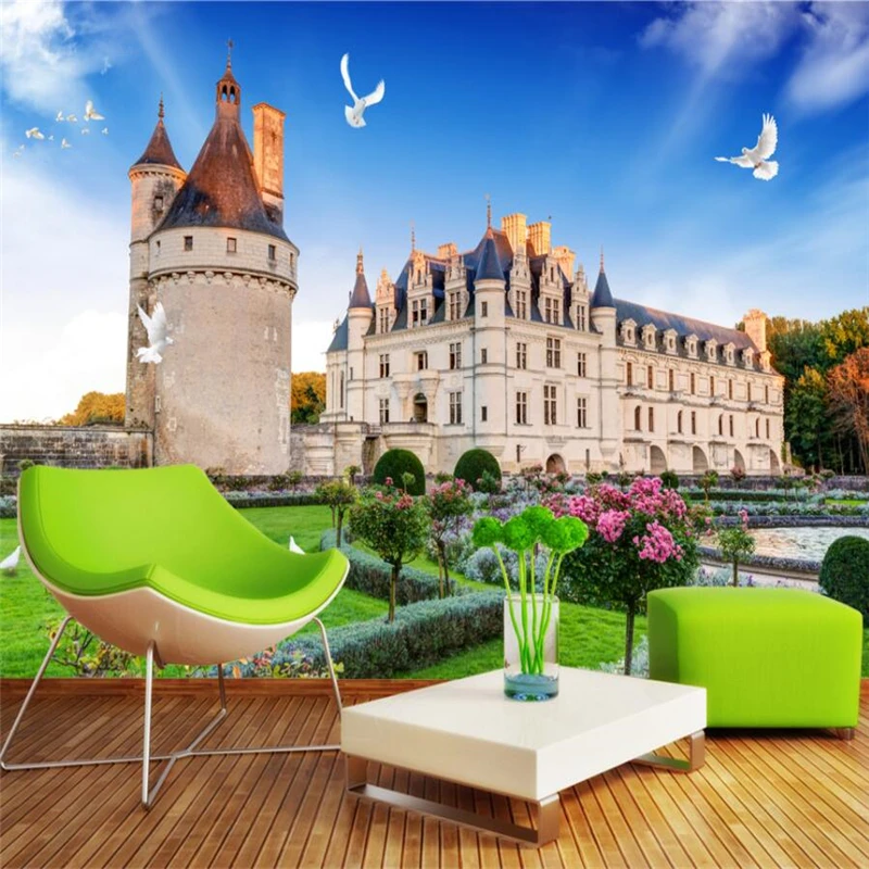 beibehang Exotic style European and American architectural castle 3D TV wall custom large mural wallpaper papel de parede
beibehang Exotic style European and American architectural castle 3D TV wall custom large mural wallpaper papel de parede