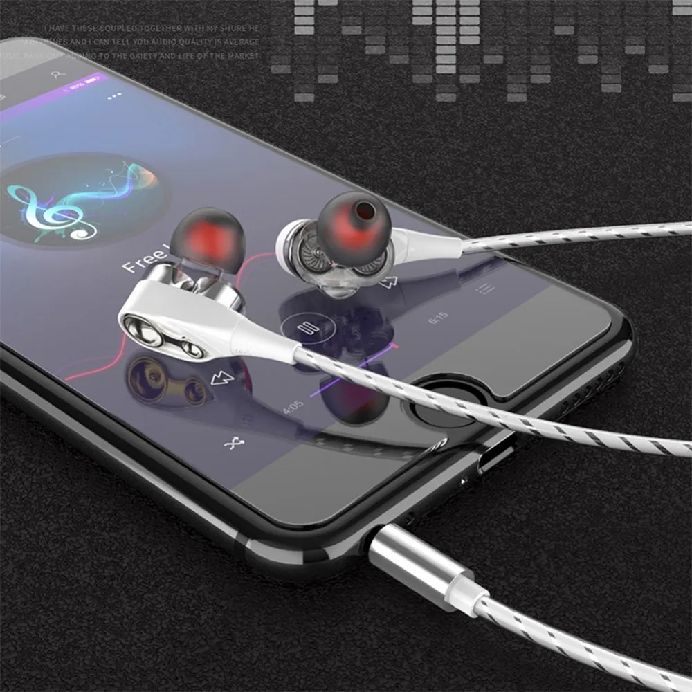 Double Moving Circle Earphone Bass 3.5mm In Ear Wire Controlled Music Hifii Metal With Mic Earphones For Phone 14629
Double Moving Circle Earphone Bass 3.5mm In Ear Wire Controlled Music Hifii Metal With Mic Earphones For Phone 14629