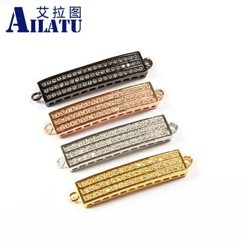 Ailatu 10 Pieces Copper Cube Charms with Micro Paved Cubic Zirconia for DIY Fashion Bracelet Jewelry or Necklace
Ailatu 10 Pieces Copper Cube Charms with Micro Paved Cubic Zirconia for DIY Fashion Bracelet Jewelry or Necklace