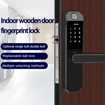 Indoor wooden door fingerprint lock household lock smart lock office room fingerprint lock mechanical key lock
Indoor wooden door fingerprint lock household lock smart lock office room fingerprint lock mechanical key lock