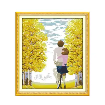 Cross stitch lovers eternal love forest cycling romantic warm handmade embroidery decorative paintings
Cross stitch lovers eternal love forest cycling romantic warm handmade embroidery decorative paintings
