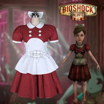 Anime! BioShock Infinite Little Sister Red Polka Dot Maid Dress Lovely Uniform Cosplay Costume Halloween Suit Free Shipping
Anime! BioShock Infinite Little Sister Red Polka Dot Maid Dress Lovely Uniform Cosplay Costume Halloween Suit Free Shipping