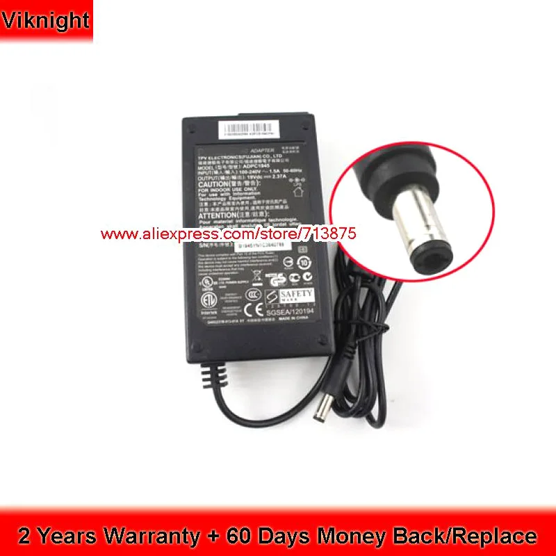 Genuine 19V 2.37A 45W ADPC1936 ADPC1945 AC Adapter for Philips 224E5Q 234E5 257E7 237E4Q 247E4L 247E6Q LCD Monitor Power Supply
Genuine 19V 2.37A 45W ADPC1936 ADPC1945 AC Adapter for Philips 224E5Q 234E5 257E7 237E4Q 247E4L 247E6Q LCD Monitor Power Supply