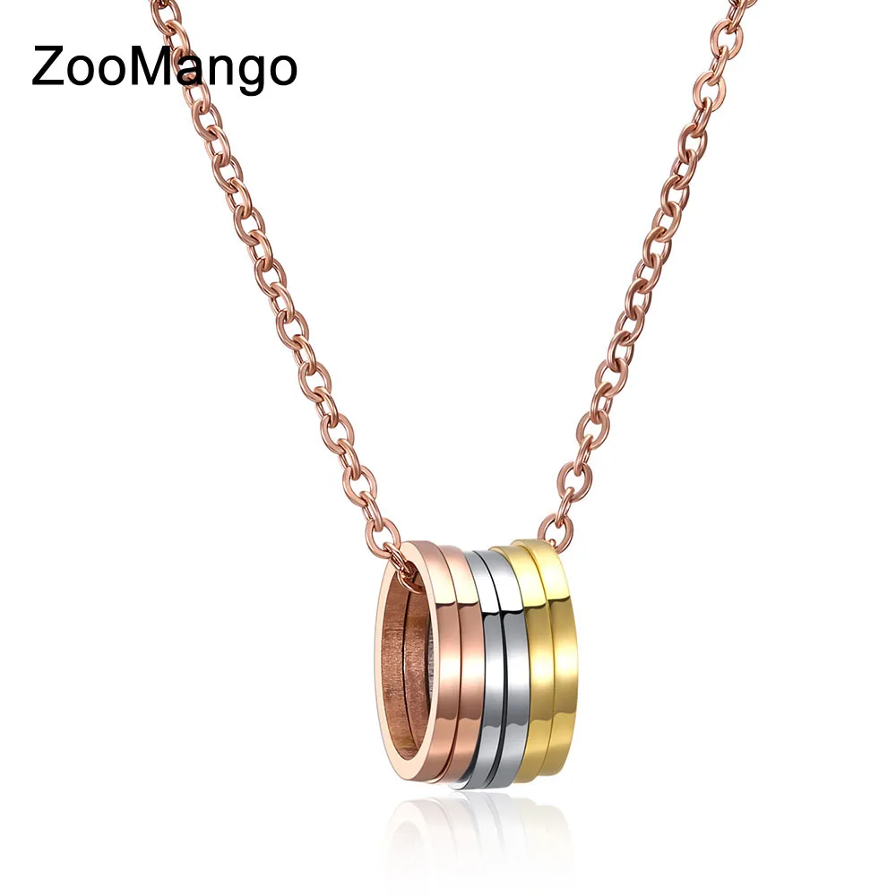 ZooMango Stainless Steel Silver Rose Gold Love Custom Three Color Round Circle Pendant Necklace For Women Xmas Gift ZN18324
ZooMango Stainless Steel Silver Rose Gold Love Custom Three Color Round Circle Pendant Necklace For Women Xmas Gift ZN18324