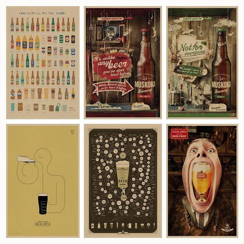 Funny Beer retro Poster Retro Kraft Paper Bar Cafe Home Decor Painting Wall Sticker
Funny Beer retro Poster Retro Kraft Paper Bar Cafe Home Decor Painting Wall Sticker