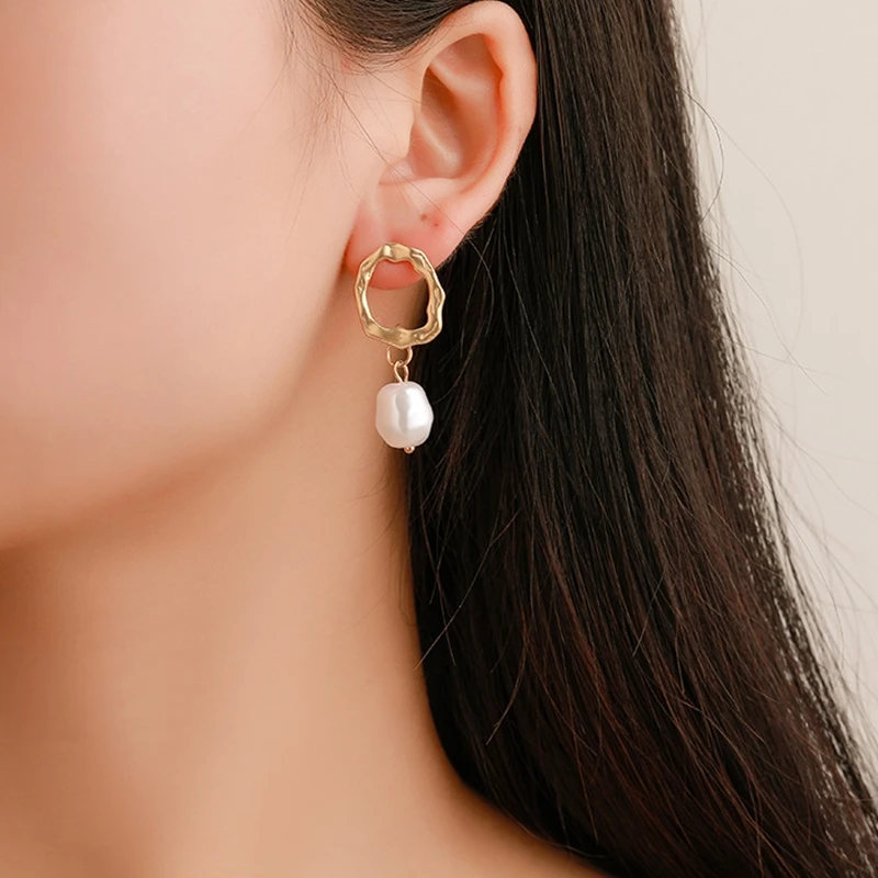 2019 Brincos Geometric Earrings Big DIY Wedding Irregular Freshwater Pearl Jewelry Vintage Gold Earrings For Women
2019 Brincos Geometric Earrings Big DIY Wedding Irregular Freshwater Pearl Jewelry Vintage Gold Earrings For Women