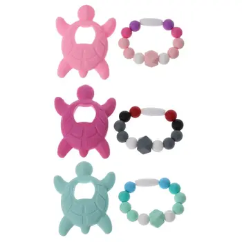 2Pcs Turtle Silicone Teether Nursing Bracelet Set Baby Shower Gifts Teething Toy Chews Nurse Gift Toys Tooth Training
2Pcs Turtle Silicone Teether Nursing Bracelet Set Baby Shower Gifts Teething Toy Chews Nurse Gift Toys Tooth Training