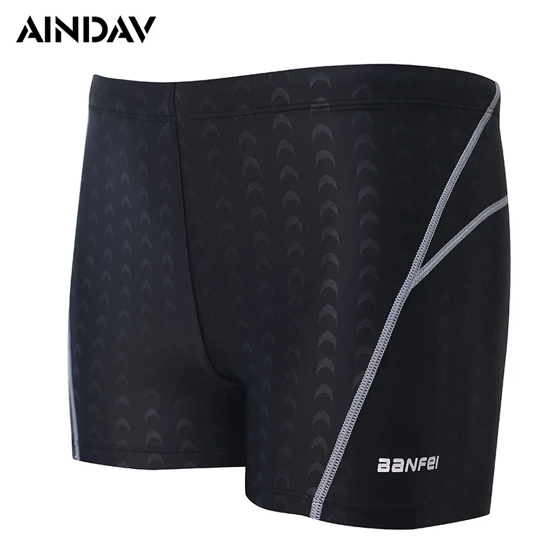 

Professional Shark Skin Swim Competition Boxer Briefs Men's Sport Trunks Sharkskin Shorts Swimwear Quick Dry Swimsuit