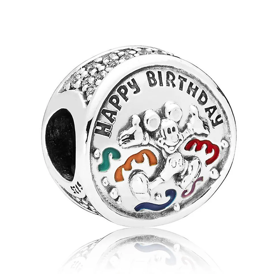 Authentic S925 Sterling Silver DIY Jewelry Mickey Mouse Happy Birthday Charm fit Pandora Bracelet Bangle DIY Jewelry
Authentic S925 Sterling Silver DIY Jewelry Mickey Mouse Happy Birthday Charm fit Pandora Bracelet Bangle DIY Jewelry