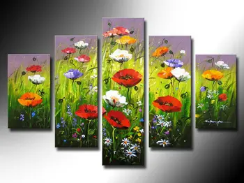 Pure hand-painted oil painting, poppies and wild flowers in full bloom at the same time, free shipping with framed ready to hung
Pure hand-painted oil painting, poppies and wild flowers in full bloom at the same time, free shipping with framed ready to hung