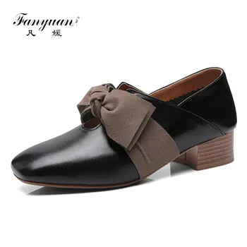 Fanyuan Genuine Leather Casual Pump Round Toe Sweet bow quare Super High Heels Spring&Autumn Women Pumps Ladies heels Shoes
Fanyuan Genuine Leather Casual Pump Round Toe Sweet bow quare Super High Heels Spring&Autumn Women Pumps Ladies heels Shoes