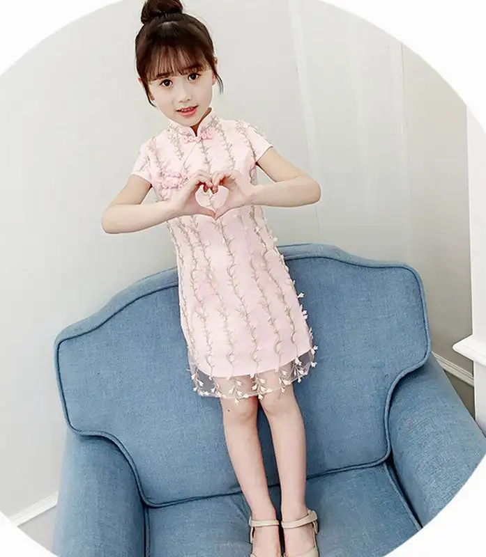 Summer Princess Dress for Girls pink Embroidered Short sleeve gauze Cheongsam Dress Children Clothing 3-12T K2755
Summer Princess Dress for Girls pink Embroidered Short sleeve gauze Cheongsam Dress Children Clothing 3-12T K2755