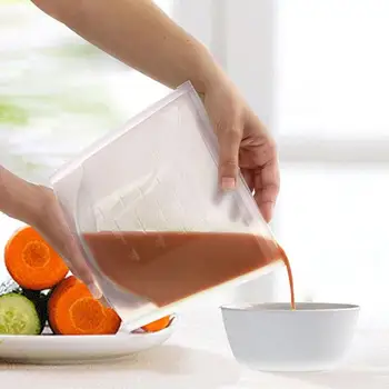 1PC Reusable Seal Silicone Food Fresh Bag Vacuum Sealer Fruit Meat Milk Storage Bags Kitchen Food Storage Accessories
1PC Reusable Seal Silicone Food Fresh Bag Vacuum Sealer Fruit Meat Milk Storage Bags Kitchen Food Storage Accessories