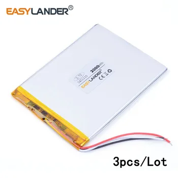 3pcs /Lot 3 wire 2000mAH 3451110 lithium Li ion polymer rechargeable battery for tablet pc MP4 MP5 Speaker E-book tablet pc
3pcs /Lot 3 wire 2000mAH 3451110 lithium Li ion polymer rechargeable battery for tablet pc MP4 MP5 Speaker E-book tablet pc